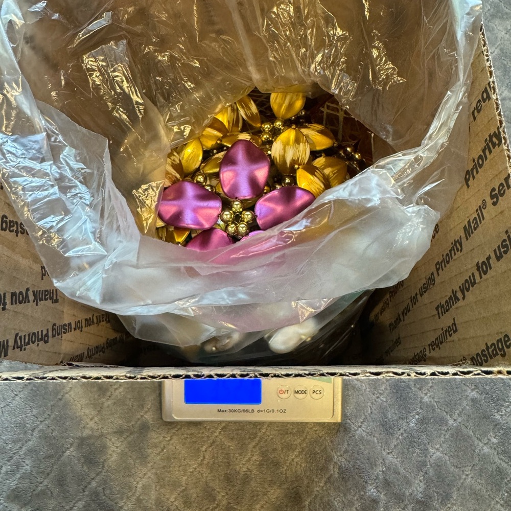 Bulk of handmade beaded flowers for decor crafts